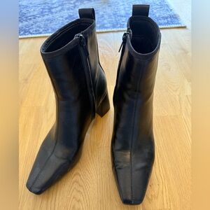Zara Black Heeled Ankle Boots